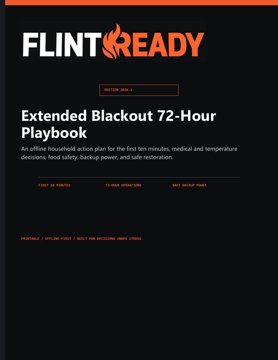 Extended Blackout 72-Hour Playbook cover preview