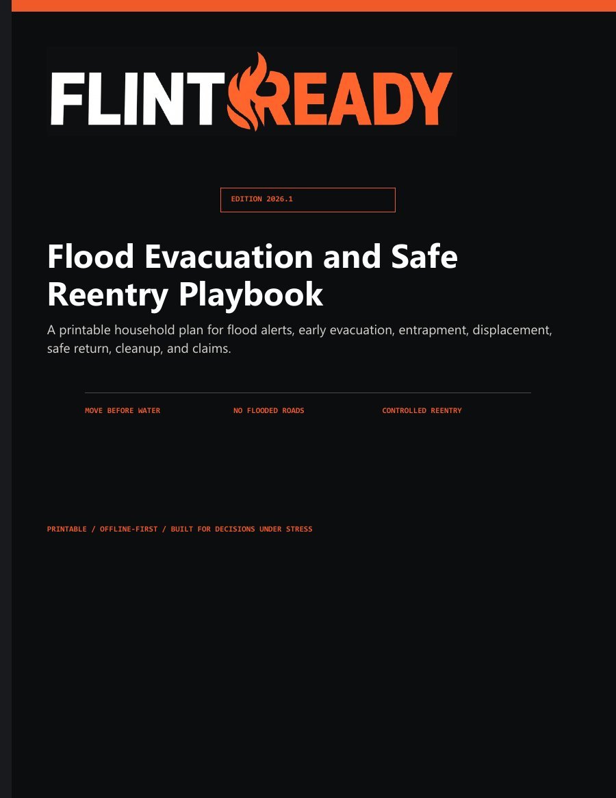 Flood Evacuation and Safe Reentry Playbook cover preview