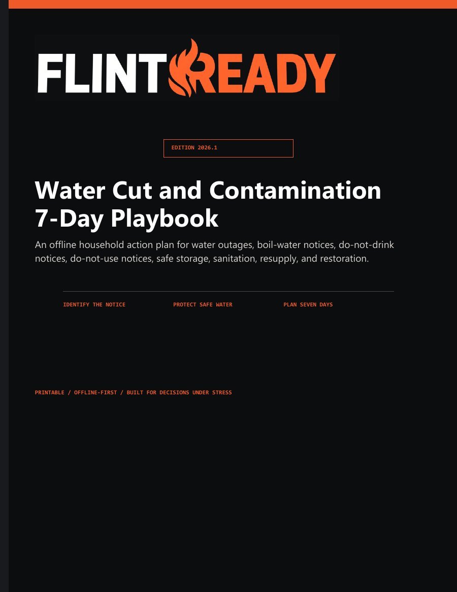 Water Cut and Contamination 7-Day Playbook cover preview