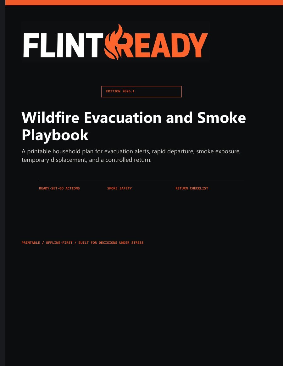 Wildfire Evacuation and Smoke Playbook cover preview