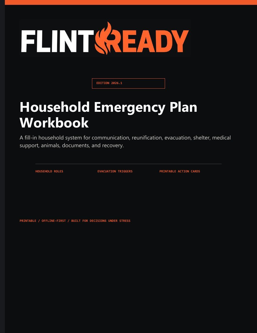 Household Emergency Plan Workbook cover preview